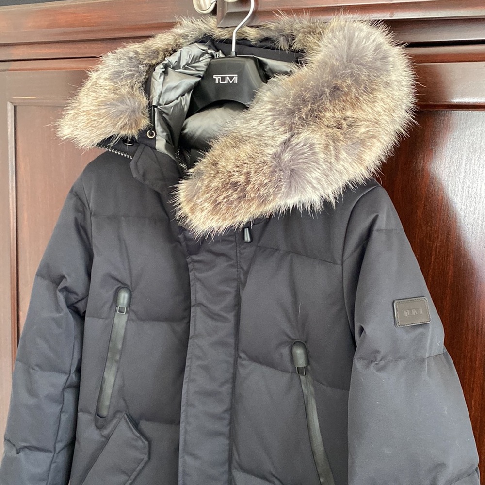 Tumi quilted winter 3/4 coat, new